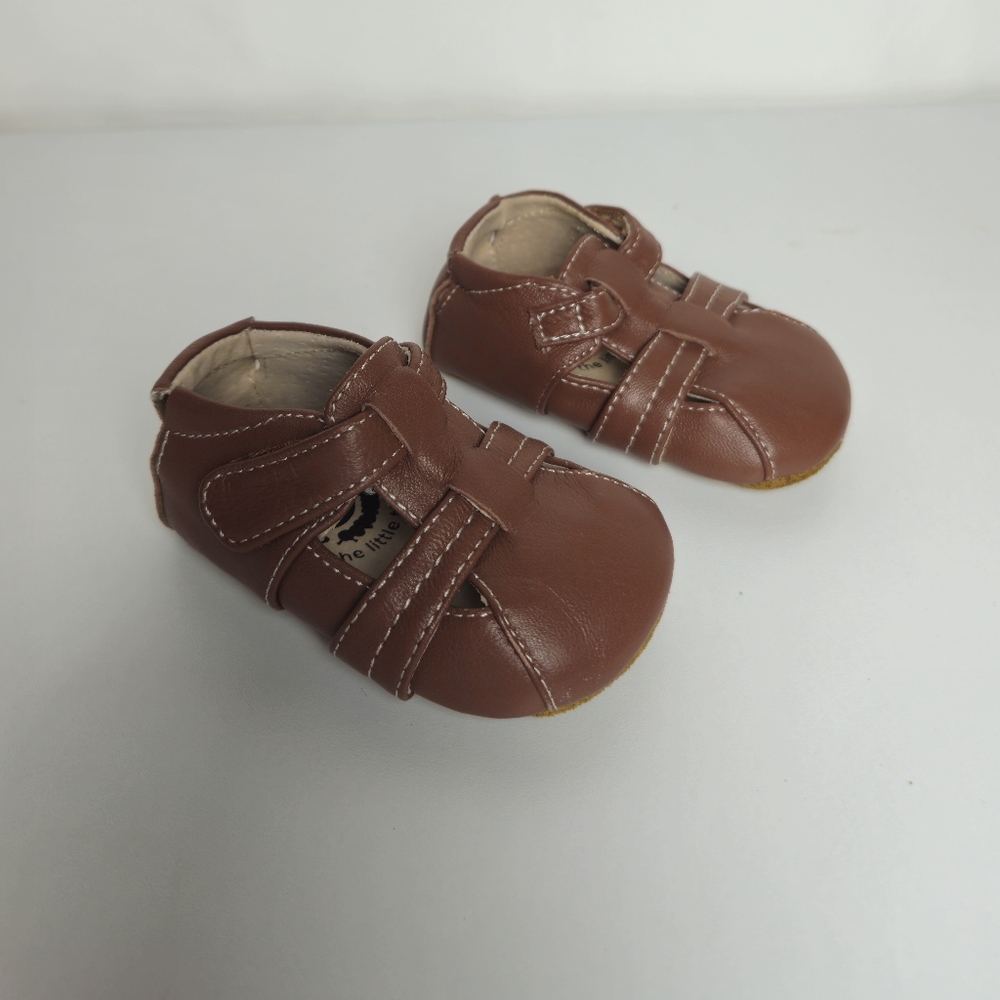 Livie & Luca Captain Soft Baby Shoes Brown Leather Upper Size 0-6 Months